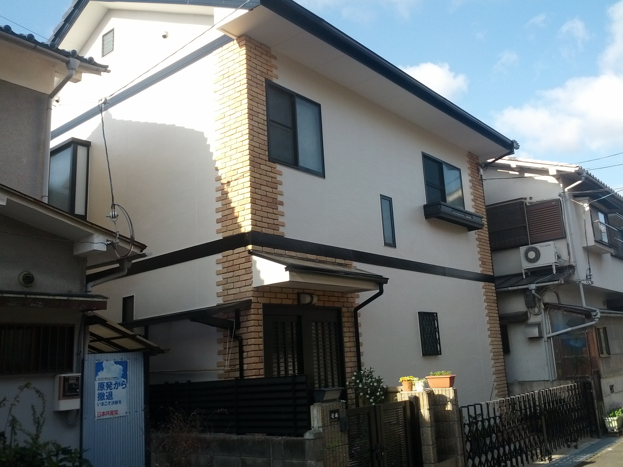 長岡京市若林様邸外壁・屋根塗り替え工事の施工後写真その1