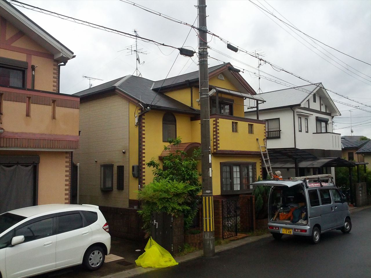 右京区富永様邸外壁・屋根塗り替え工事工事の施工前写真その1